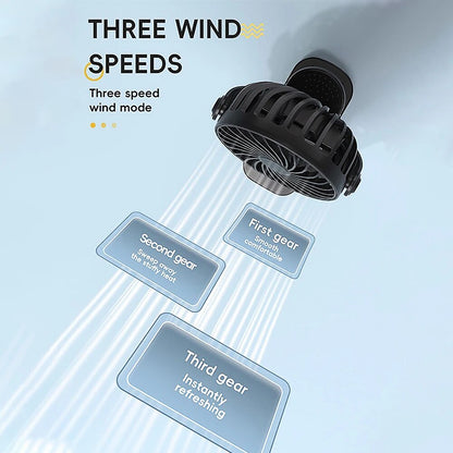 720° Rotatable Clip Fan with Night Light for Easy Portability