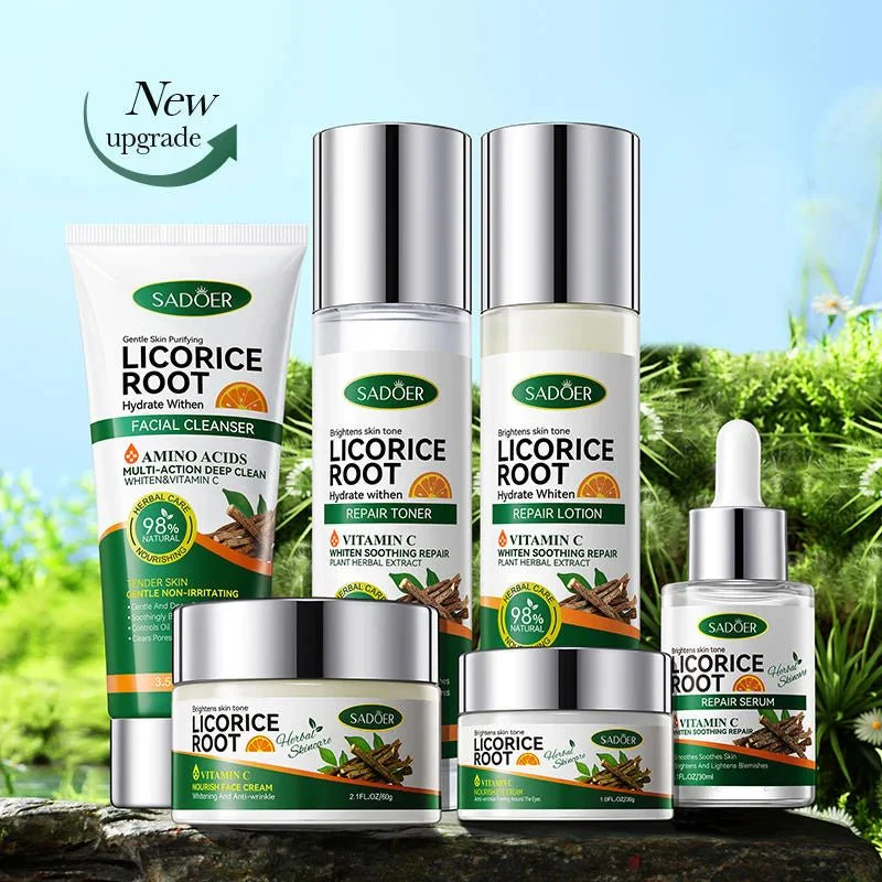 SADOER Licorice Root Clear Glow Skin Care (6) Piece Set