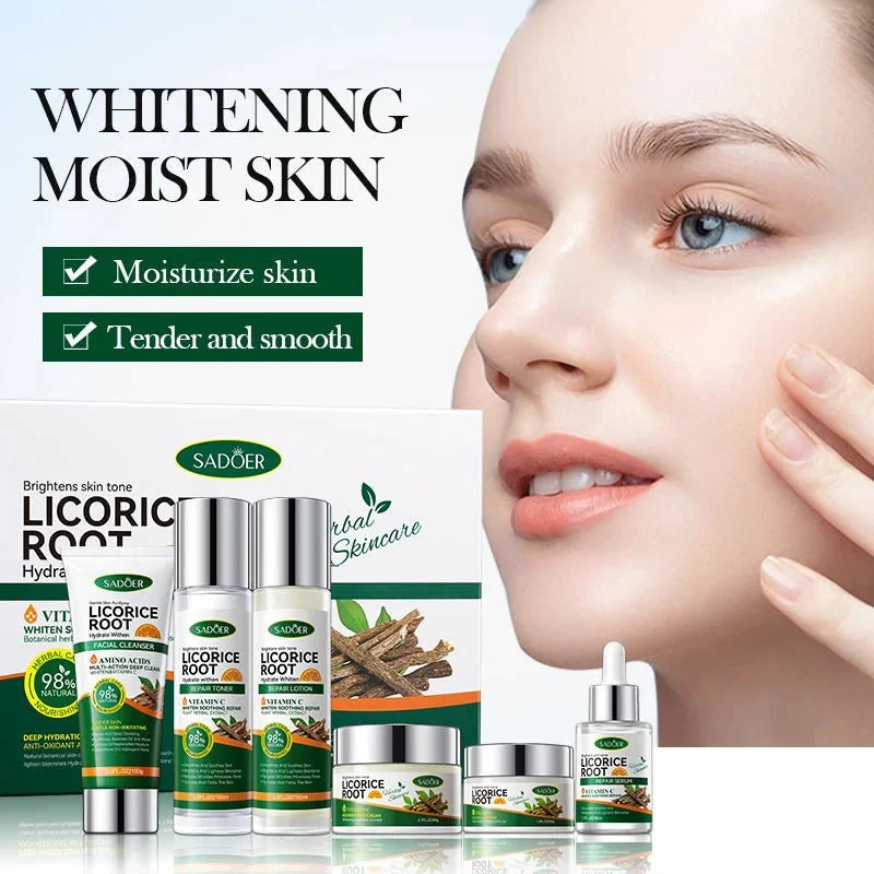 SADOER Licorice Root Clear Glow Skin Care (6) Piece Set