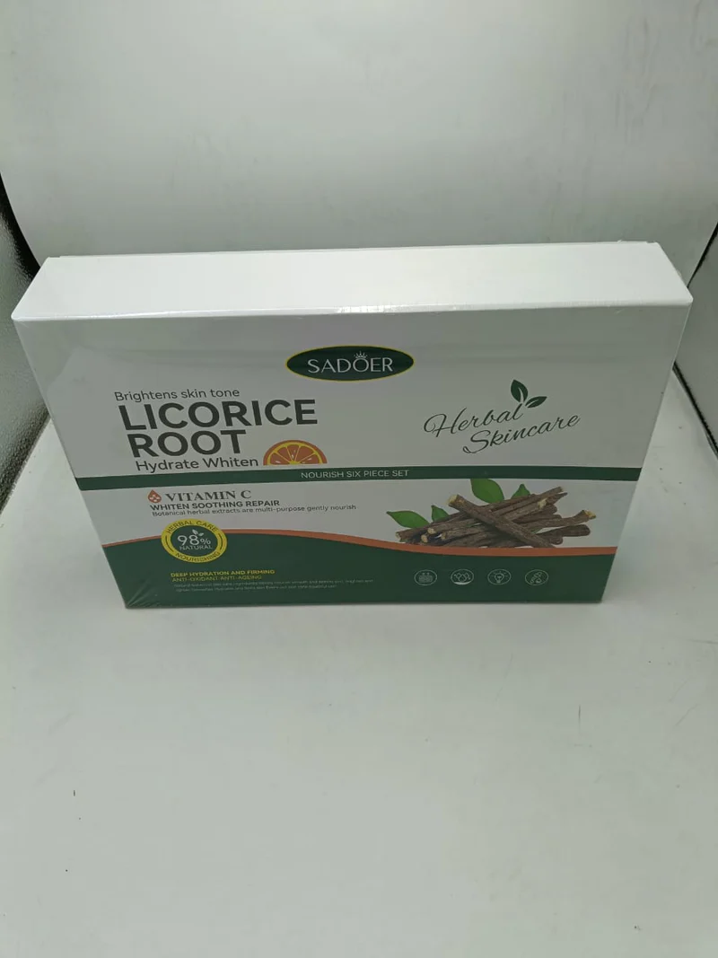 SADOER Licorice Root Clear Glow Skin Care (6) Piece Set