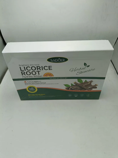 SADOER Licorice Root Clear Glow Skin Care (6) Piece Set