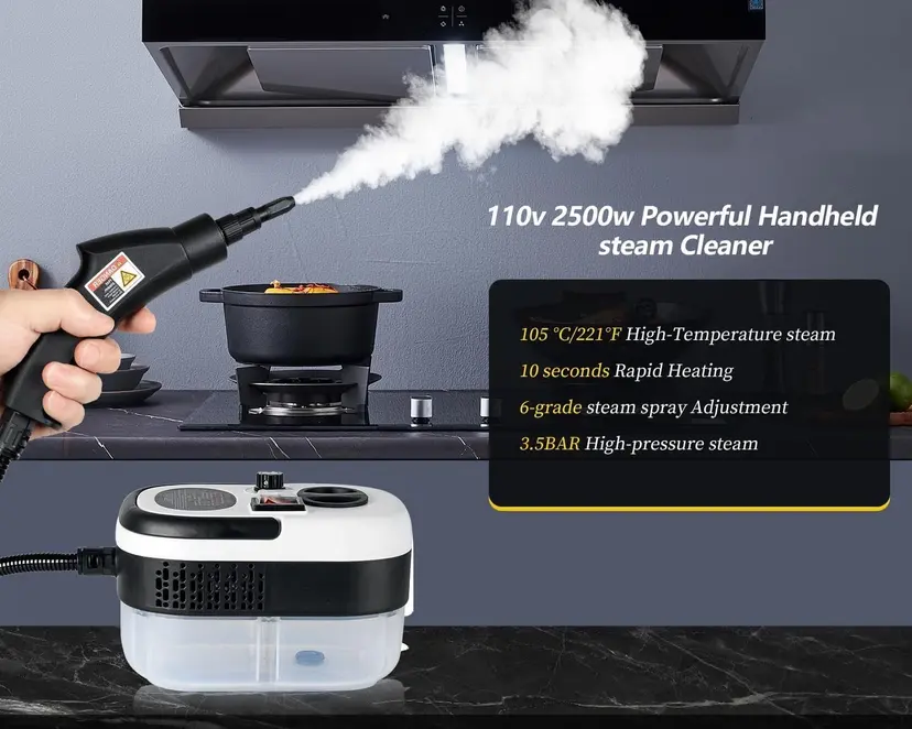 TB-961 Portable Handheld Steam Cleaner 2500W | 7-in-1 High Pressure