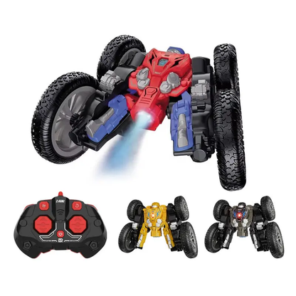 RC Transforming Robot Stunt Car with Steam Spray & LED Light Show