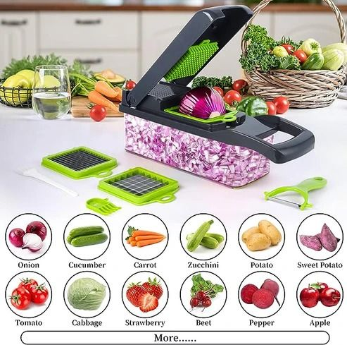 16-in-1 Vegetable Cutter Chopper and Slicer